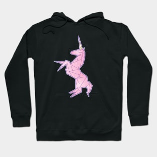 Origami Unicorn paper design Hoodie